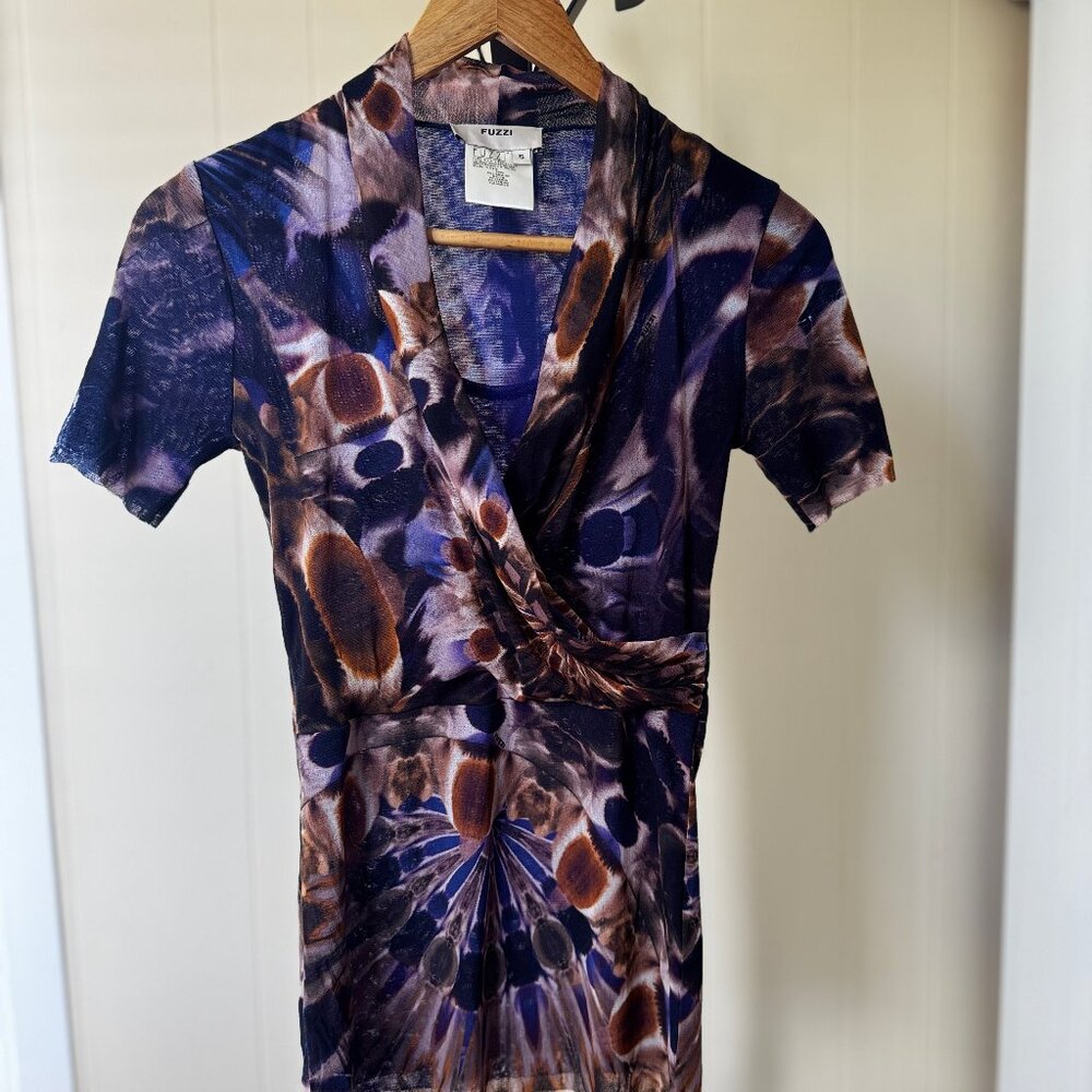 Fuzzi  Short Sleeve Wrap Top